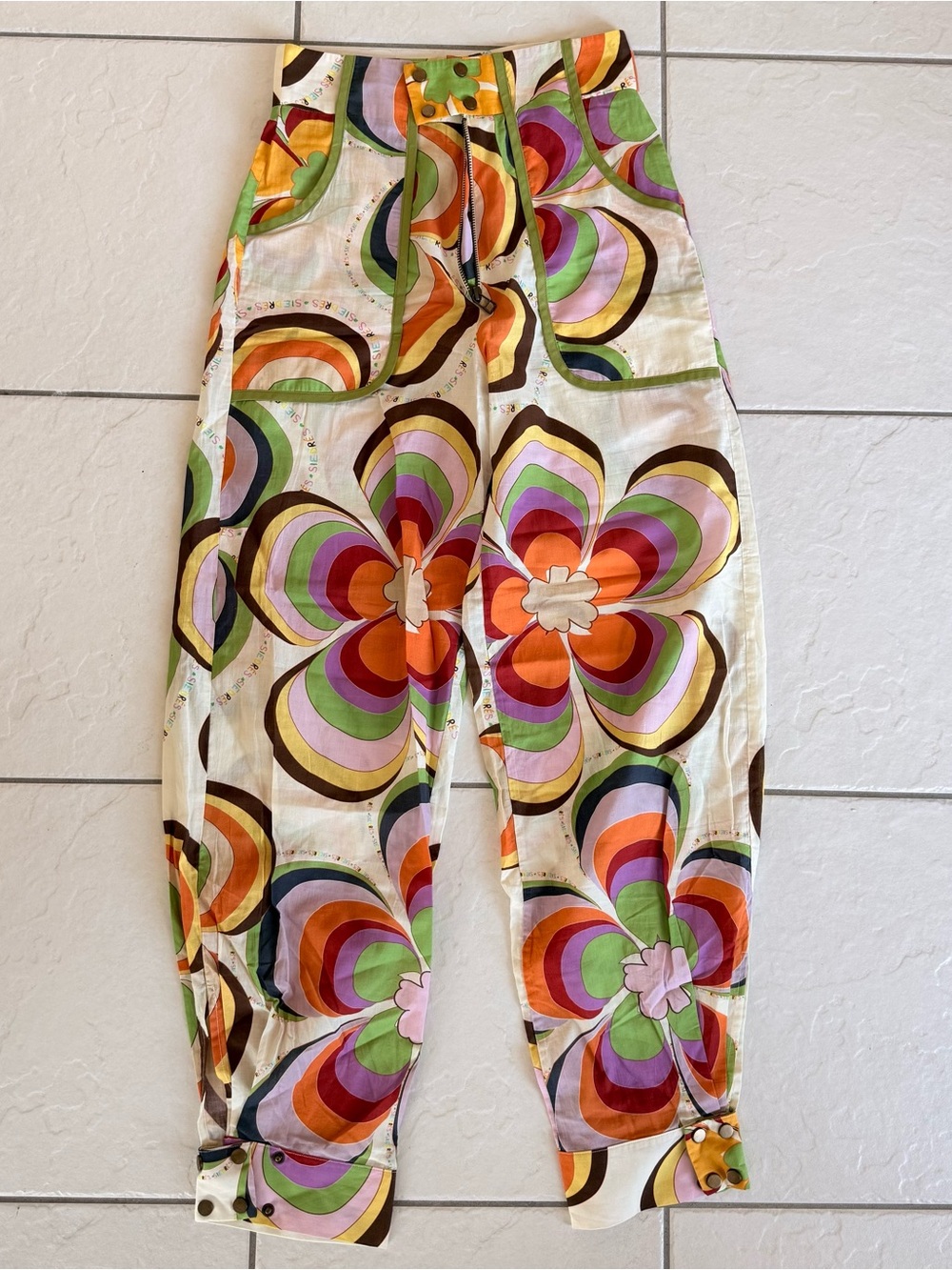 SIEDRES harem pants - psychedelic floral